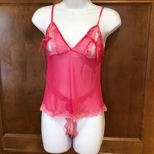 You wanted SEX-Y? Lace and stretch and see thru and glitter Bra and panty set